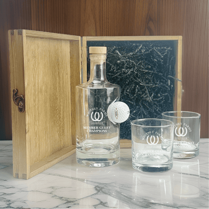 Custom Logo Golf Ball Decanter Set - Golf Outing - GroomsDay