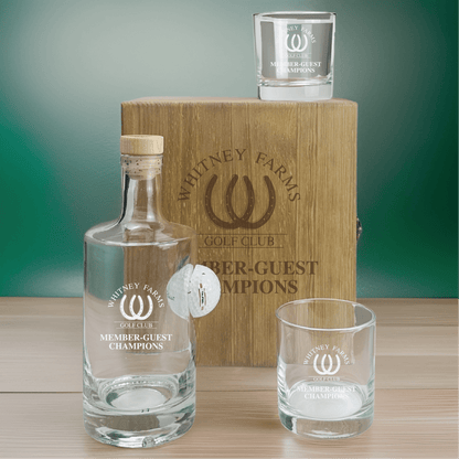 Custom Logo Golf Ball Decanter Set - Golf Outing - GroomsDay