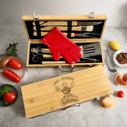 GrillFather Grilling Tools Gift Set - Fathers Day - GroomsDay