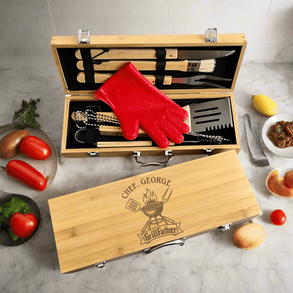 GrillFather Grilling Tools Gift Set - Fathers Day - GroomsDay