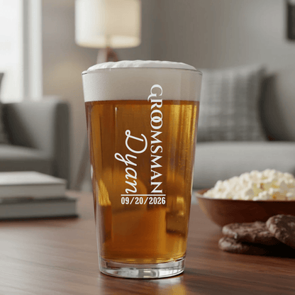 Grooms Crew Pint Glass - Bachelor Party - GroomsDay