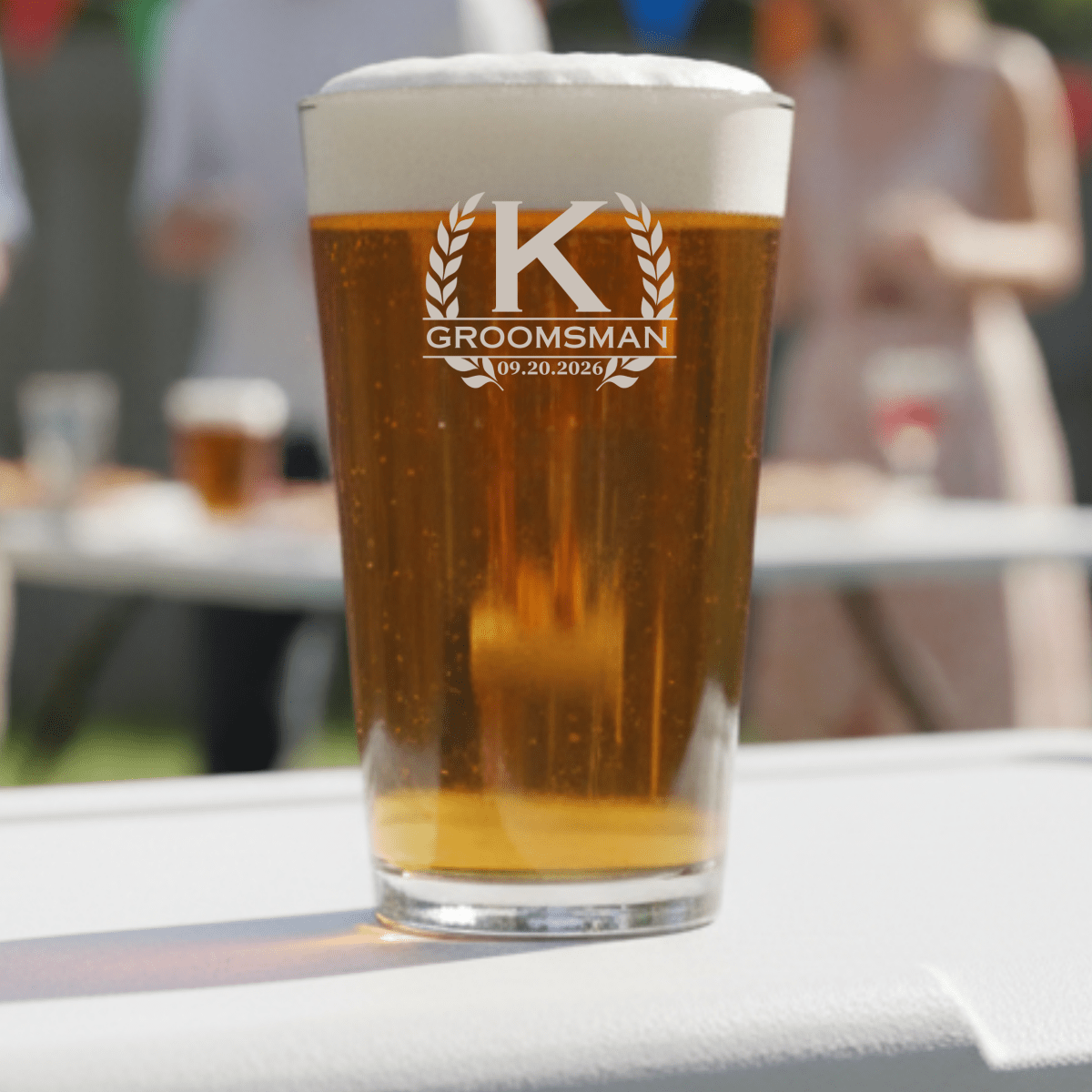 The Signature Groomsmen Pint Glass - Groomsmen - GroomsDay