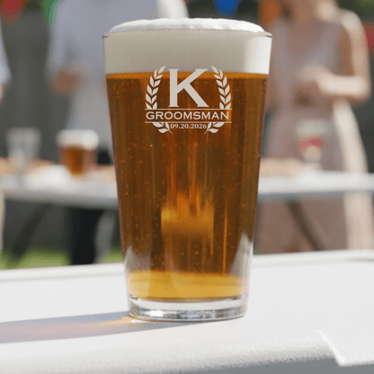 The Signature Groomsmen Pint Glass - Groomsmen - GroomsDay