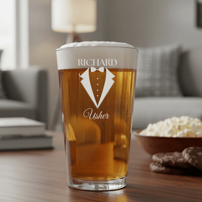 Wedding Party Pint Glass - Groomsmen - GroomsDay