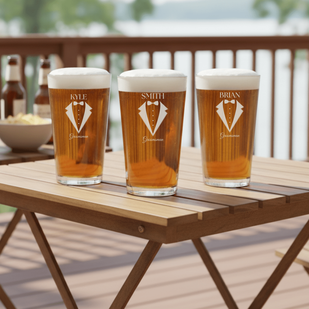 Wedding Party Pint Glass - Groomsmen - GroomsDay