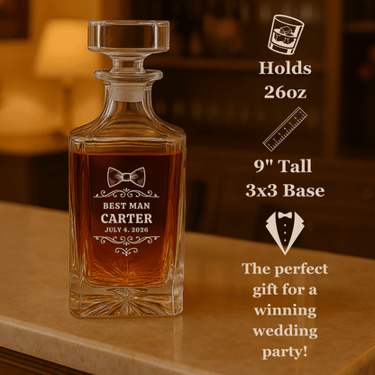 Personalized Wedding Party Decanter - Groomsman Gifts - GroomsDay