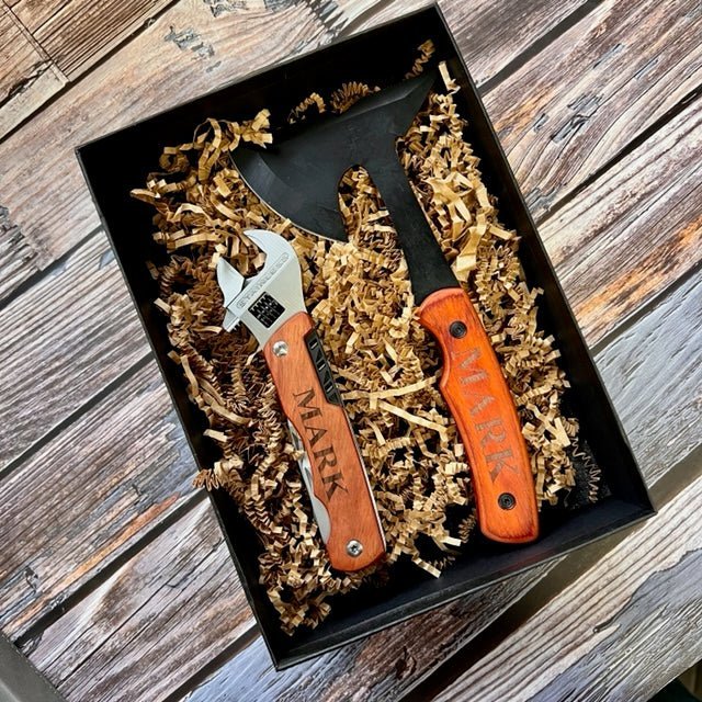 Ultimate Man Gift Box - Axes - GroomsDay