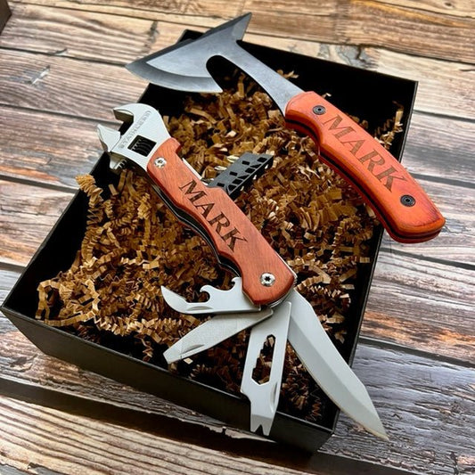 Ultimate Man Gift Box - Axes - GroomsDay