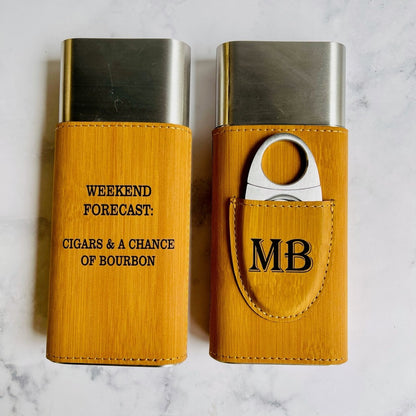 Custom Logo Cigar Case - Cigar Case - GroomsDay