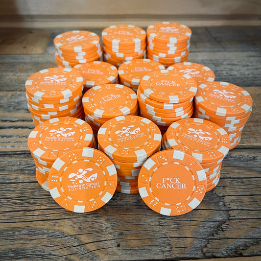 Personalized poker chips with custom photo and text
