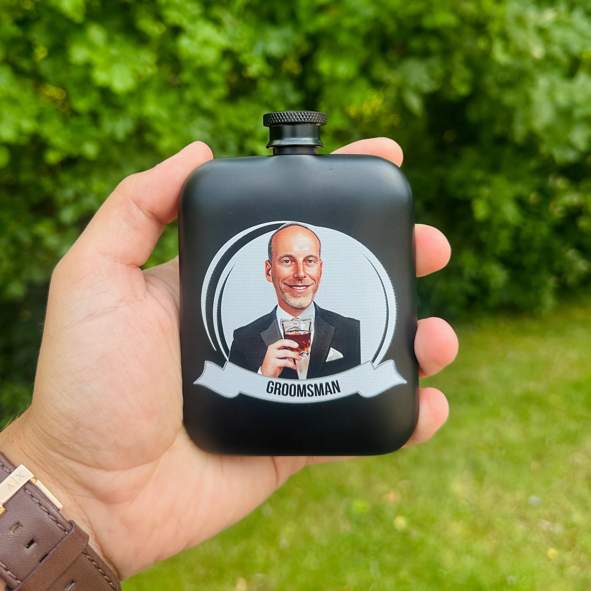 Groomsman Grins Flask