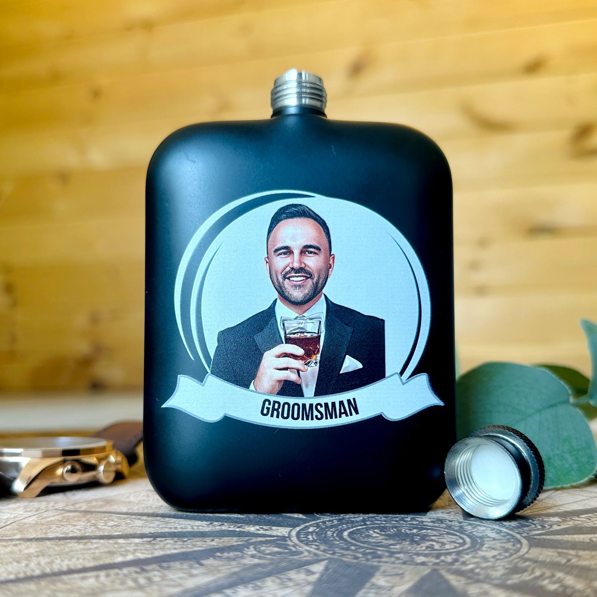 Groomsman Grins Flask