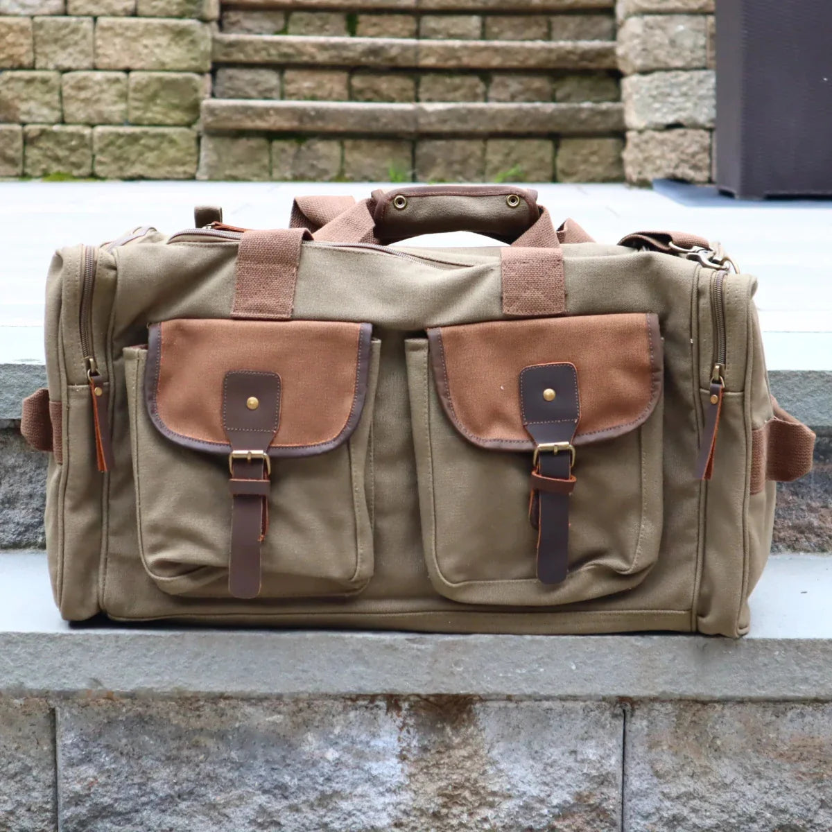 Personalized Canvas Carry - On Bag - Duffel Bags - GroomsDay