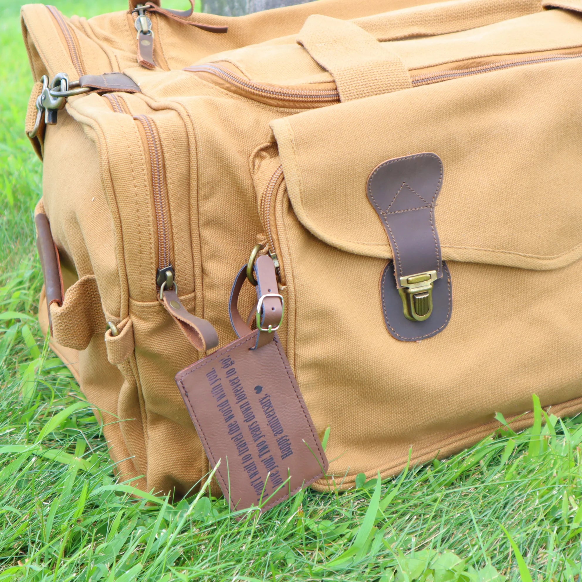 Sentimental Personalized Duffle Bag with Custom Message