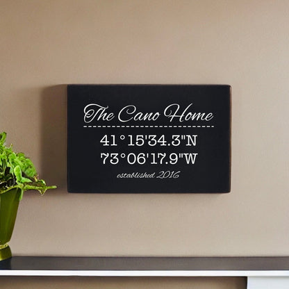 Our Home Coordinates Sign - Pub Signs - GroomsDay