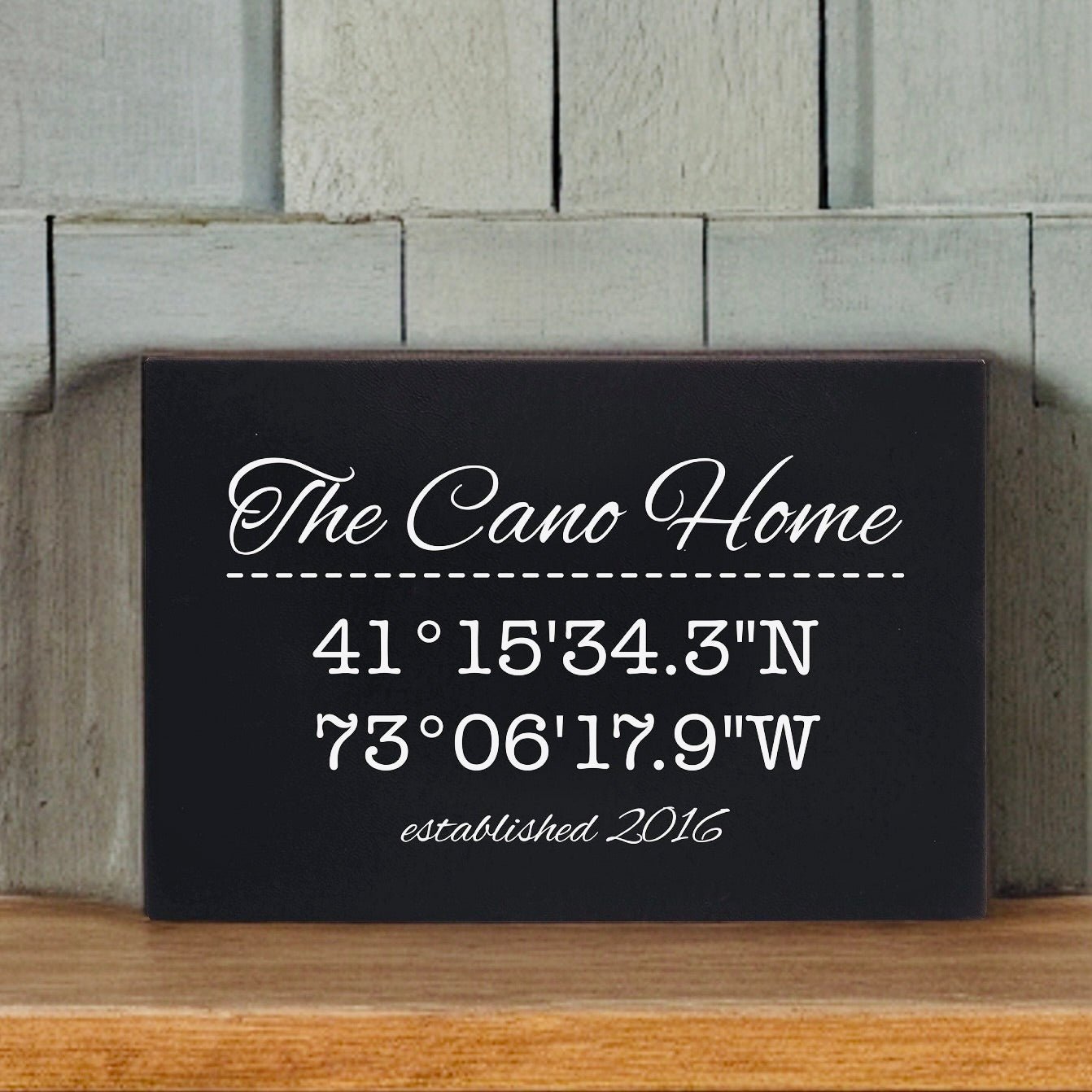 Our Home Coordinates Sign