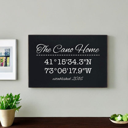Our Home Coordinates Sign - Pub Signs - GroomsDay