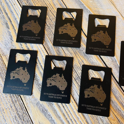 Wallet Bottle Opener with Logo - Logo - GroomsDay
