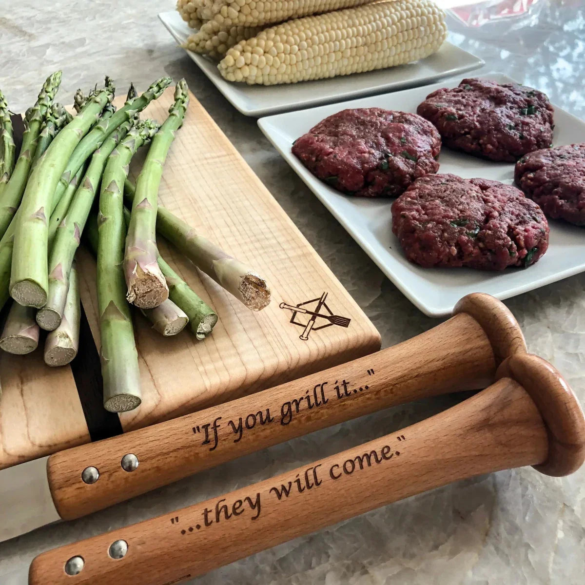 Turn - Two Grill Tool Set - Baseball - GroomsDay
