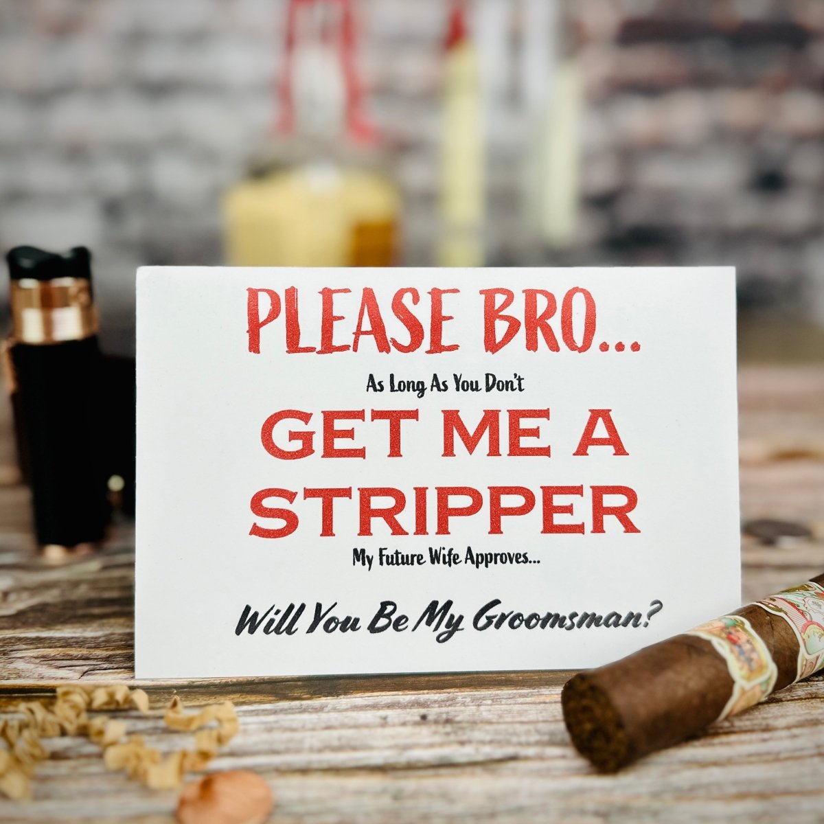 No Strippers... (wink wink) Groomsmen Proposal Card - Groomsmen Card - GroomsDay