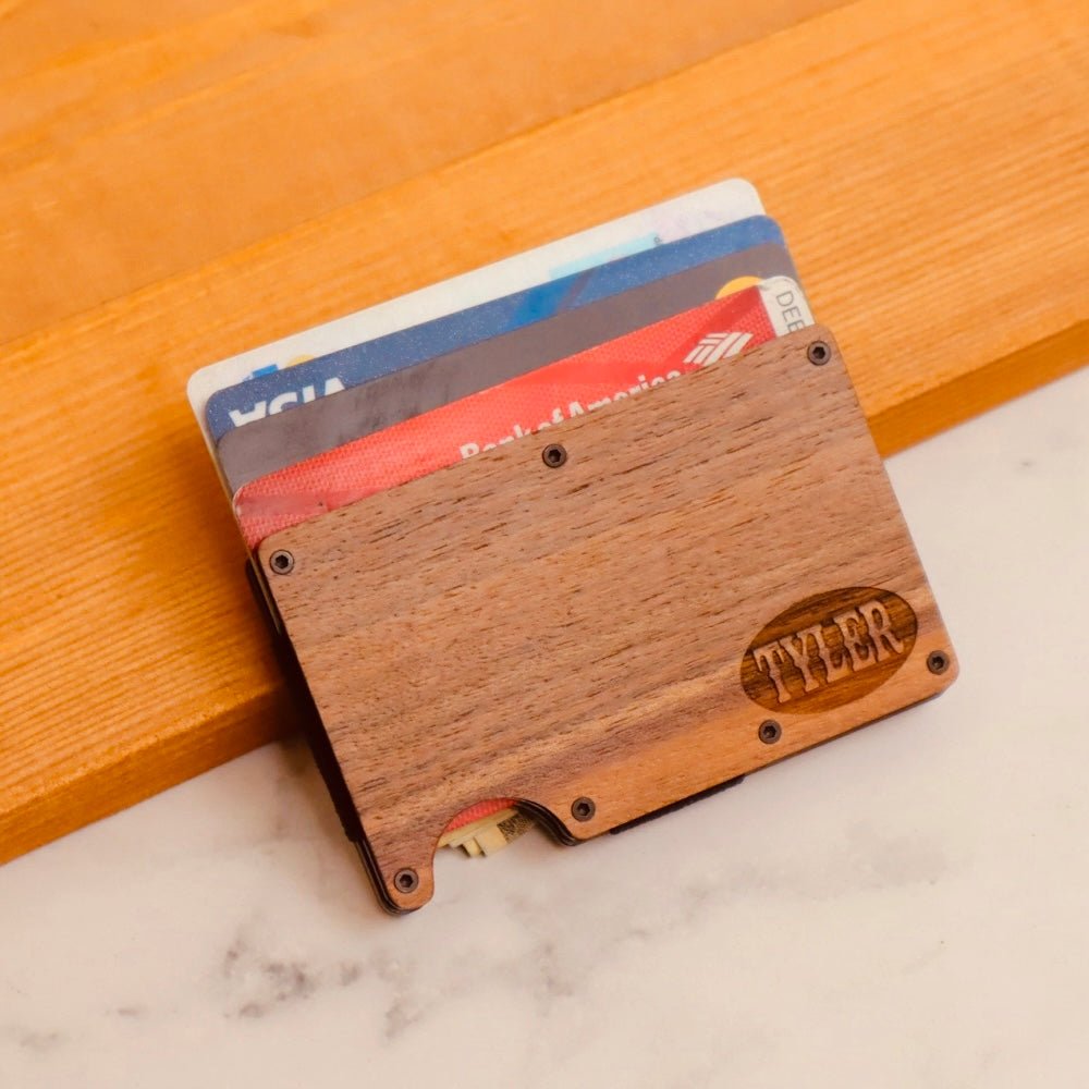 Personalized Wood Wallet for Men