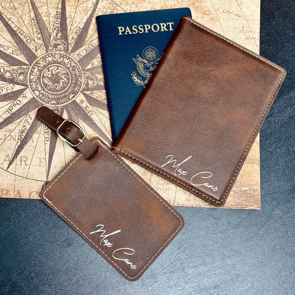 Unique Personalized Travel In Style Set Customized Gifts for Men by Groovy Guy