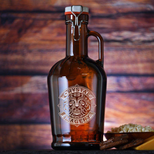 Unique Personalized Engraved Growler Customized Food & Beverage Carriers Gifts for Men by Groovy Guy