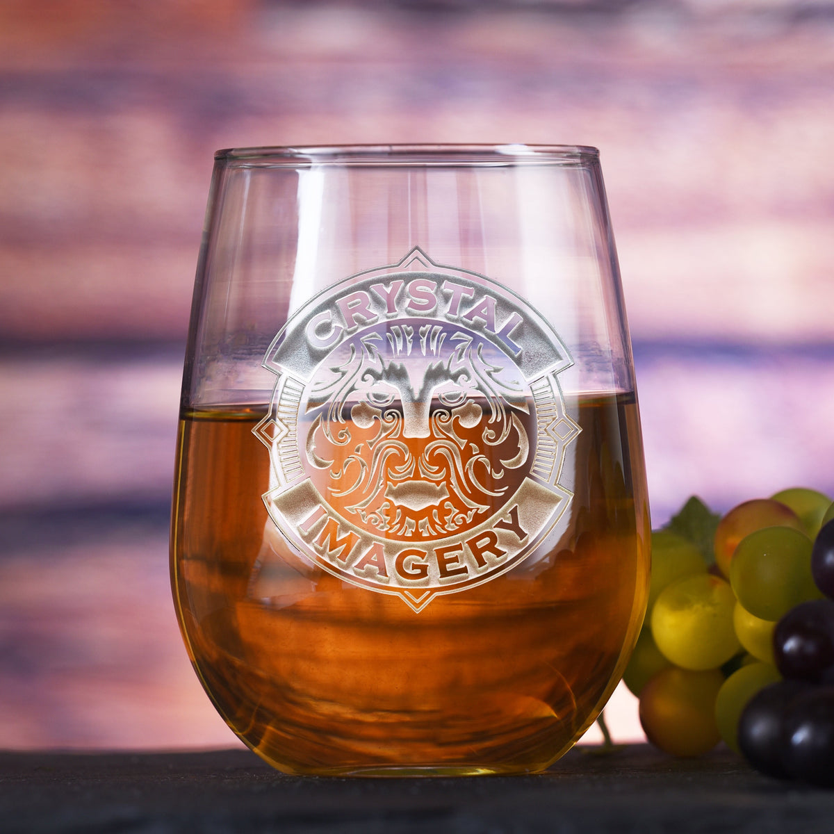 Engraved Stemless Wine Glasses