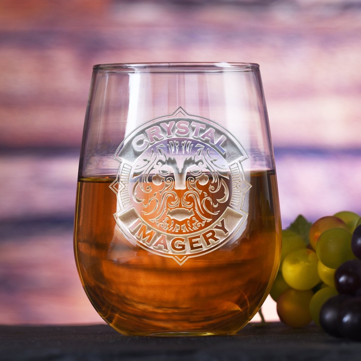 Engraved Stemless Wine Glasses - Drinkware - GroomsDay