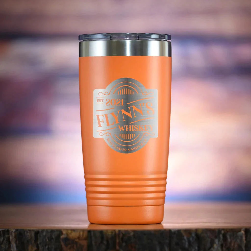 Distillery Label Travel Tumbler - Tumblers - GroomsDay