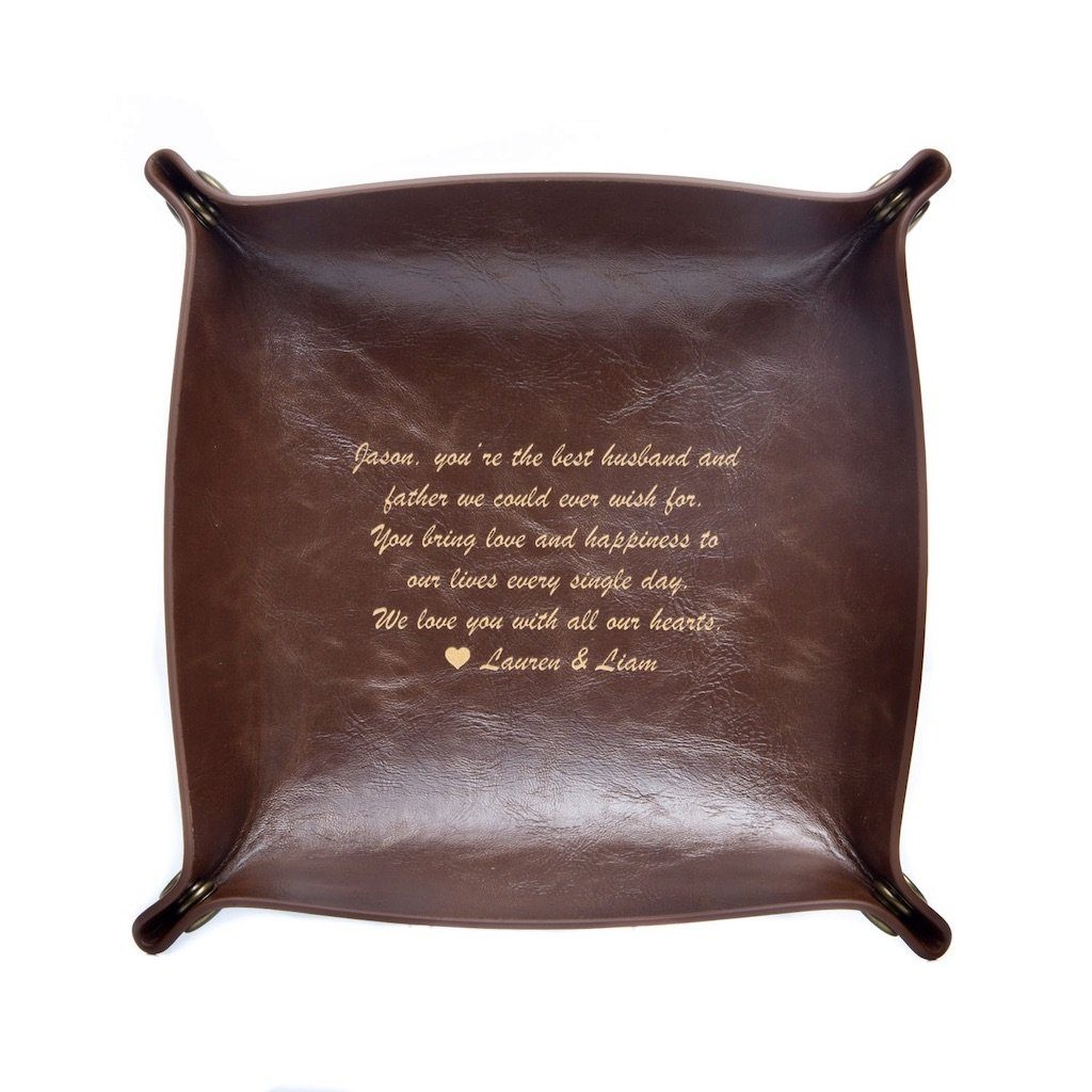Leather Valet Tray - Guy Gifts - GroomsDay
