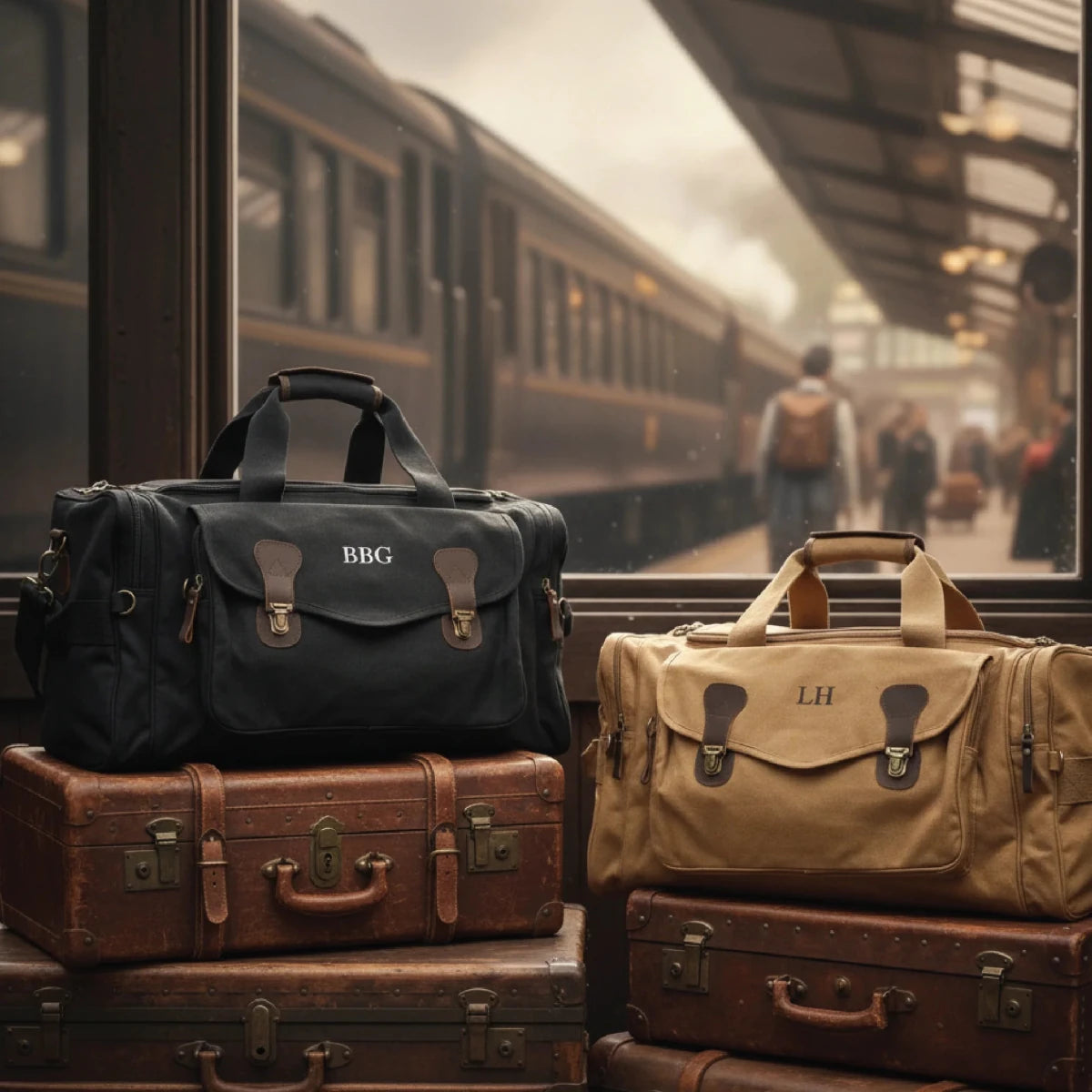 Voyager Monogrammed Duffle Bag - duffel bag - GroomsDay