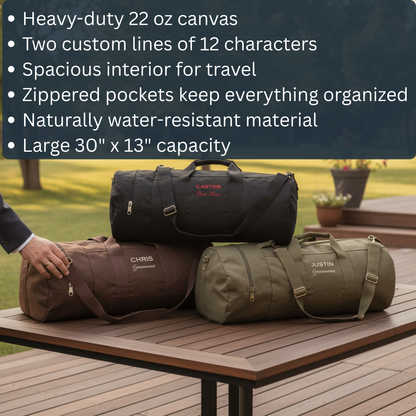 Canvas Groomsman's Getaway Bag