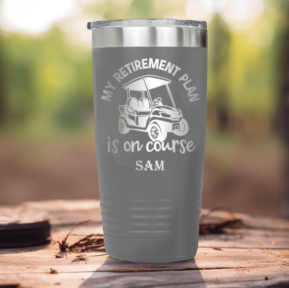 My Retirement Plan Is On Course Tumbler - Golf Tumblers - GroomsDay