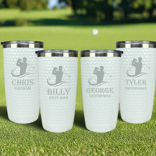 Grooms Crew Golf Ball Tumbler - Groomsmen Gifts - GroomsDay