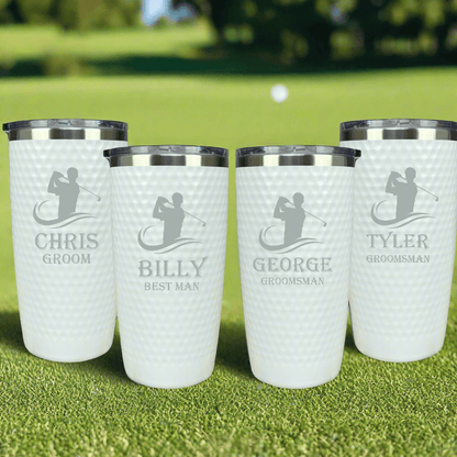 Grooms Crew Golf Ball Tumbler - Groomsmen Gifts - GroomsDay