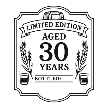 Custom 30th Birthday Decanter – Limited Edition Whiskey Gift for Him