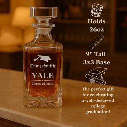 College Graduation Decanter - Graduation - GroomsDay