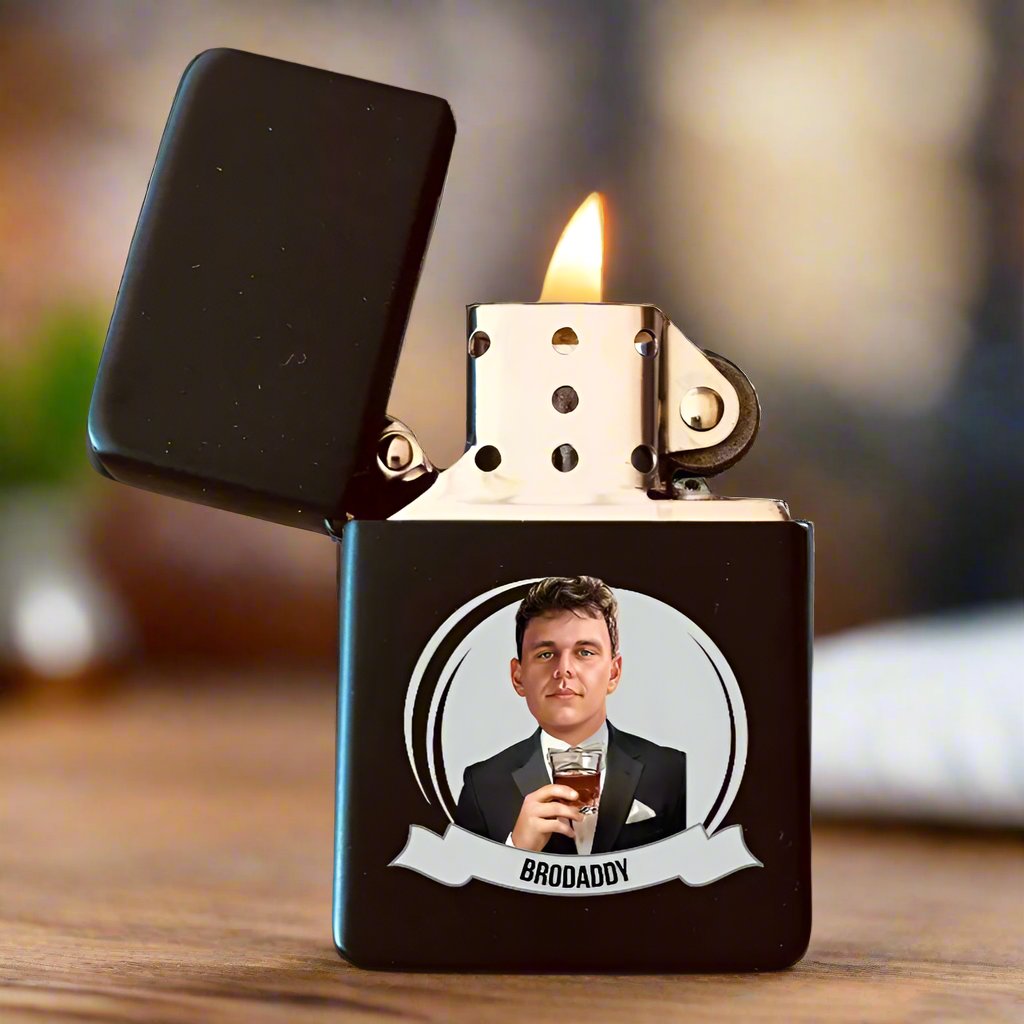 Personalized Individualized Picture Zippo lighter Black