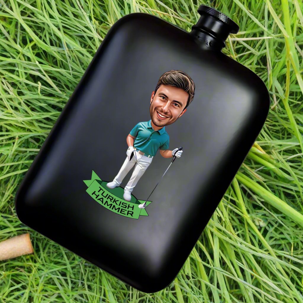 Fairway Face Flask - Golf - GroomsDay