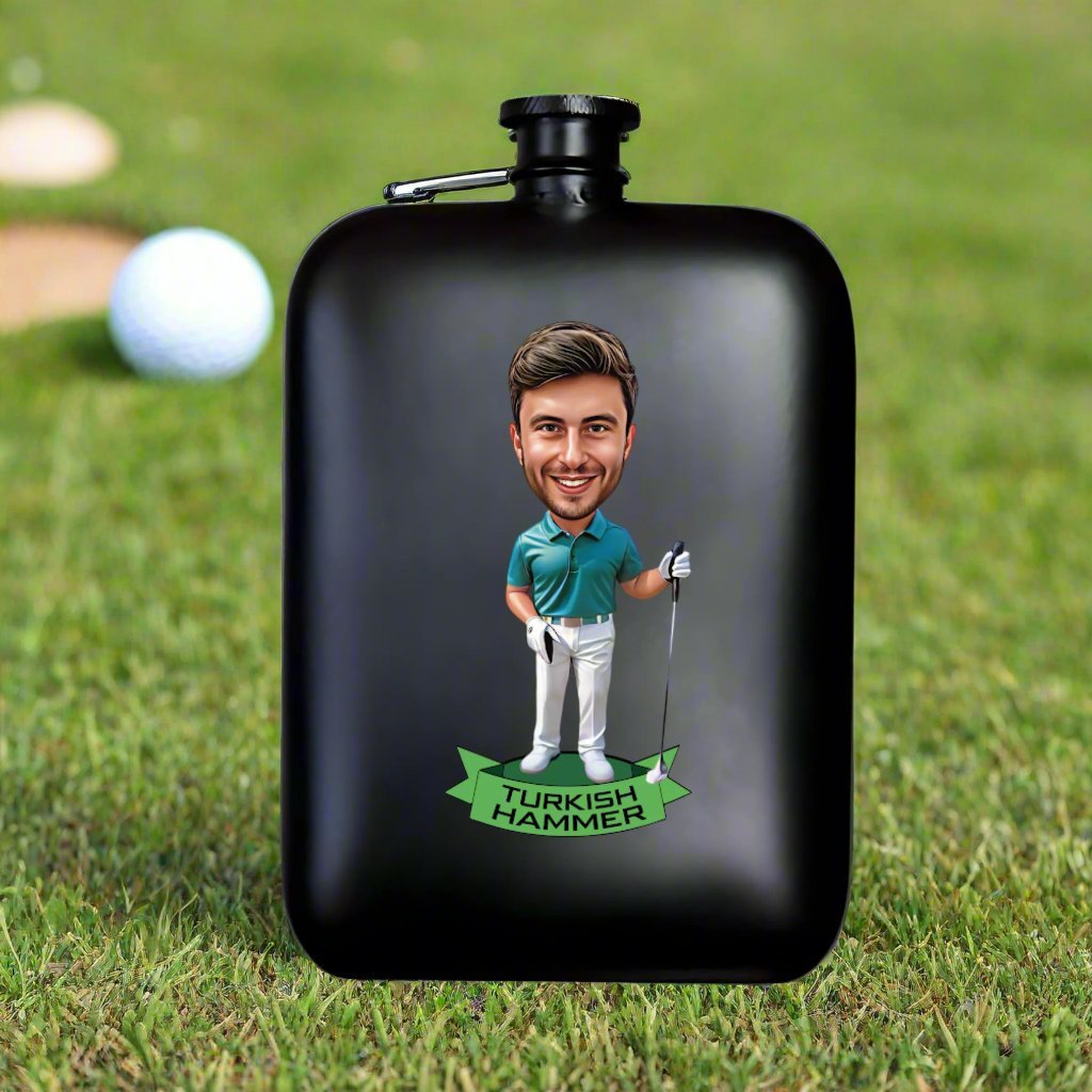 Fairway Face Flask - Golf - GroomsDay