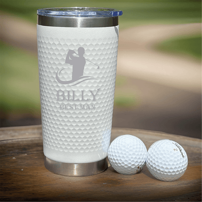 Unique Personalized Grooms Crew Golf Ball Tumbler Customized Groomsmen Gifts Gifts for Men by Groovy Guy