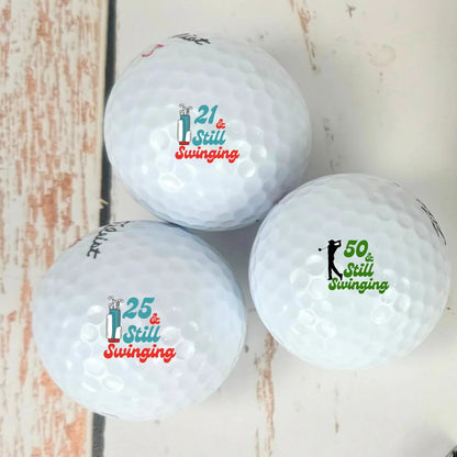 Swinging Birthday Golf Balls - Golf - GroomsDay