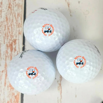 Swinging Birthday Golf Balls - Golf - GroomsDay