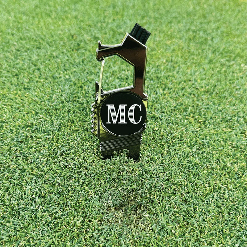 Versatile Monogrammed Golf Multi Tool – 5 - in - 1 Custom Divot Tool - Golf - GroomsDay