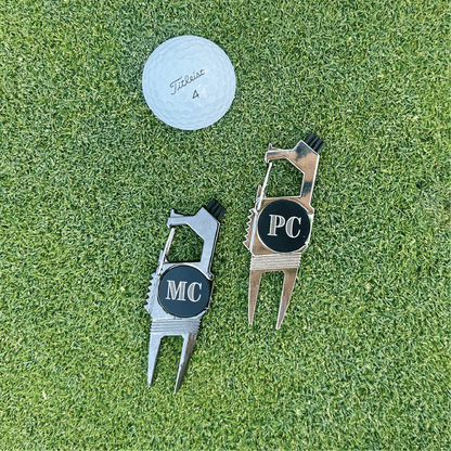 Versatile Monogrammed Golf Multi Tool – 5 - in - 1 Custom Divot Tool - Golf - GroomsDay
