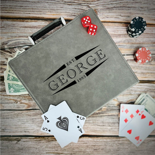 Personalized Poker Set - poker - GroomsDay