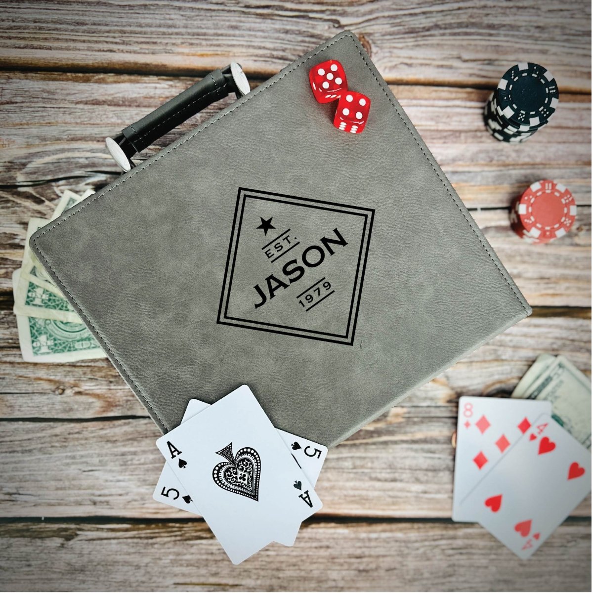 Personalized Poker Set - poker - GroomsDay