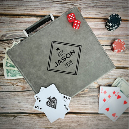Personalized Poker Set - poker - GroomsDay