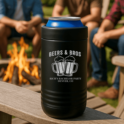 Beers & Bros Bachelor Party Can Cooler - Bachelor Party - GroomsDay